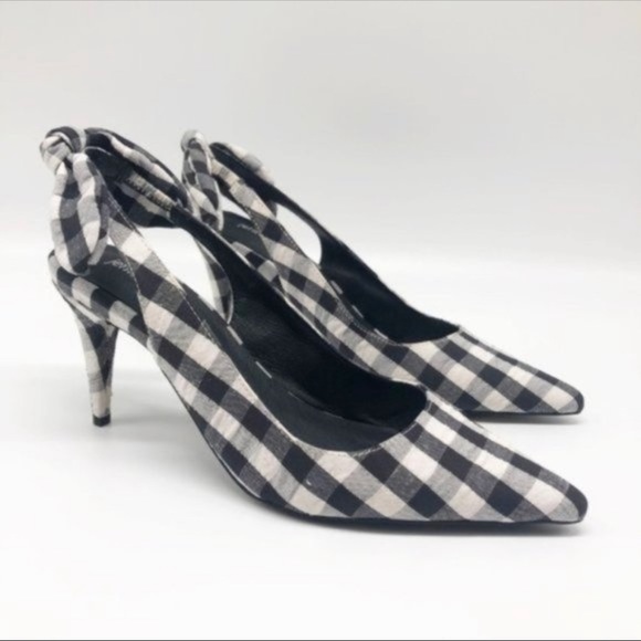 New in Box Jeffrey Campbell Gingham Heels Size 5 - Picture 2 of 10